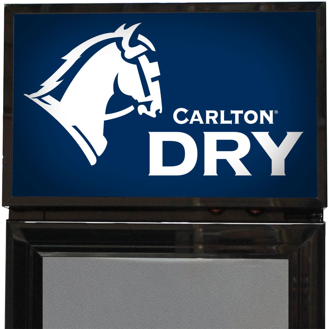 Carlton Dry Branded Skinny Upright Bar Fridge - SS-P160-DRY