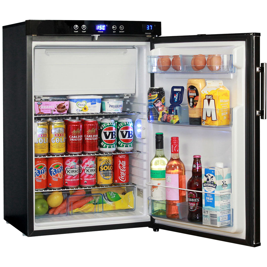 Dellcool Silent Bar Fridge With Mini Freezer - Great For Sleeping Quarters - Motels - School Residence - Nursing Homes - Model DW100CD