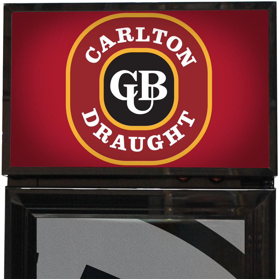 Carlton Draught Branded Skinny Upright Bar Fridge - SS-P160-DRAUGHT
