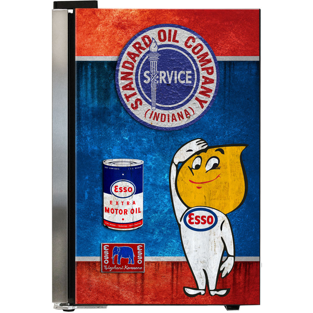 Esso Vintage Fuel Pump Branded Bar Fridge - HUS-SC70-FP-ESSO