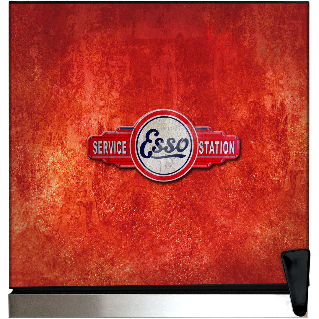 ESSO Schmick Vintage Fuel Pump Triple Glazed Alfresco Bar Fridge With LED Strip Lights - HUS-SC88-FP-ESSO