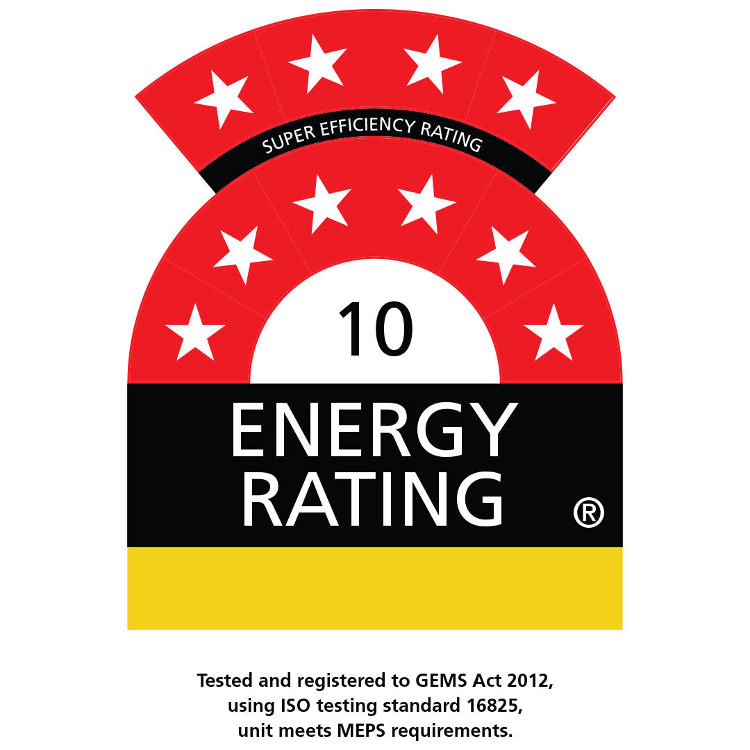 Schmick HUS-BC115-B bar fridge - energy rating label