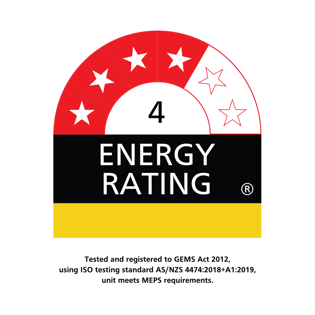 Schmick HUS-BC46B2 bar fridge - energy rating label