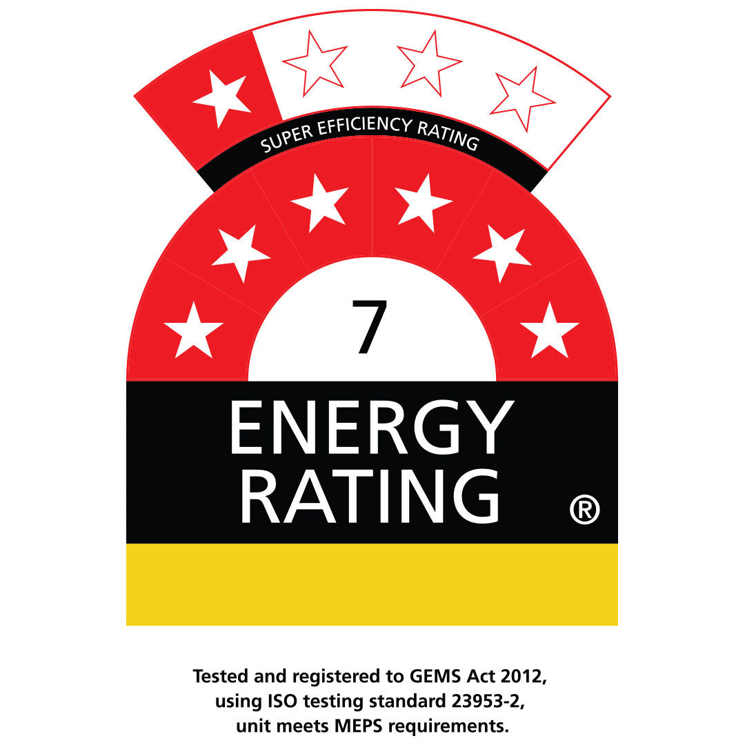 Rhino SG1L-HD bar fridge - energy rating label