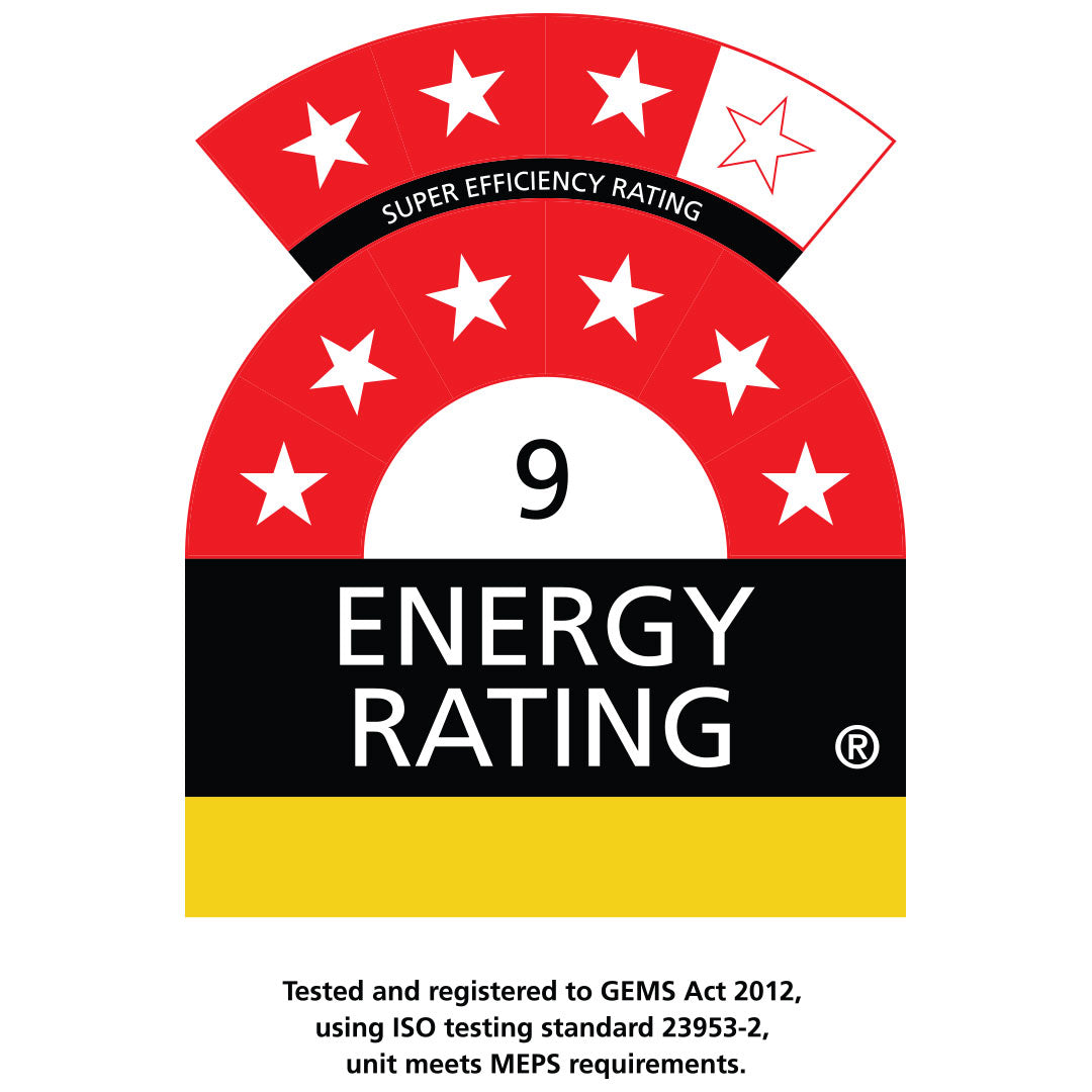Schmick HUS-SC50AB bar fridge - energy rating label
