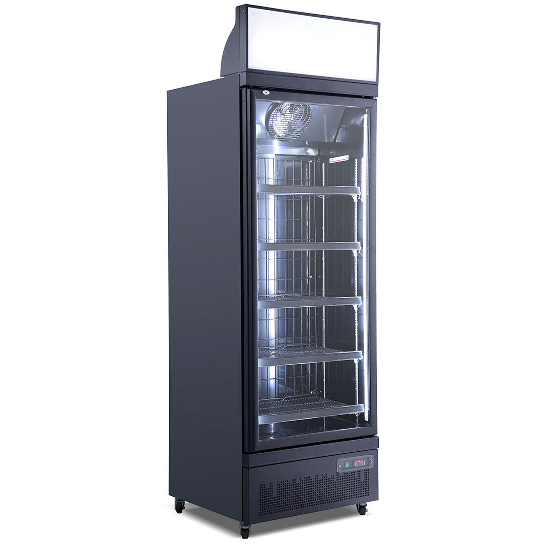 560 Litres Commercial Upright 1 Door Black Freezer – IC COLD FD-BS75AH - Add Your Logo