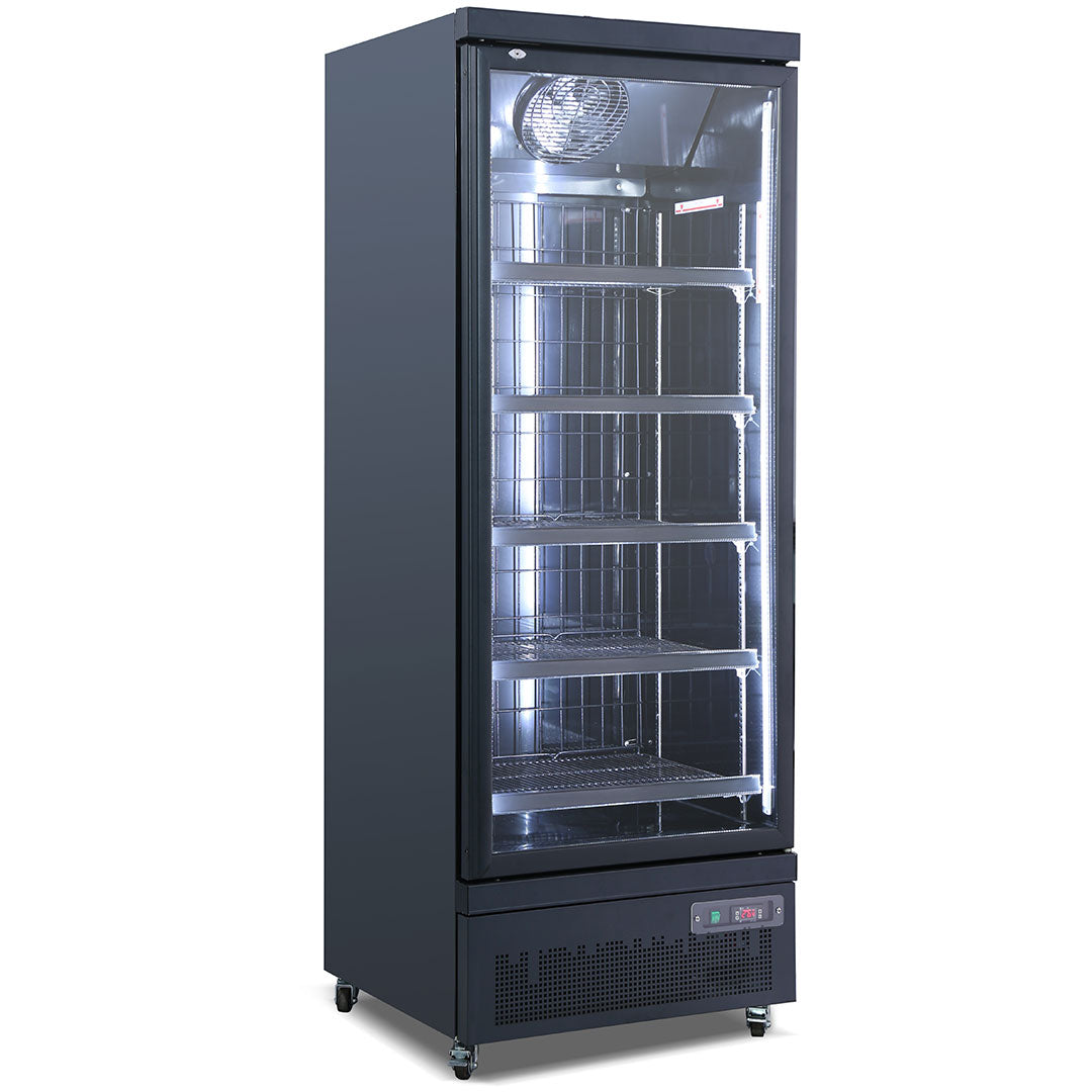 540 Litres Commercial Upright 1 Door Black Refrigerator – IC COLD FC-BS75AH – Add Your Logo