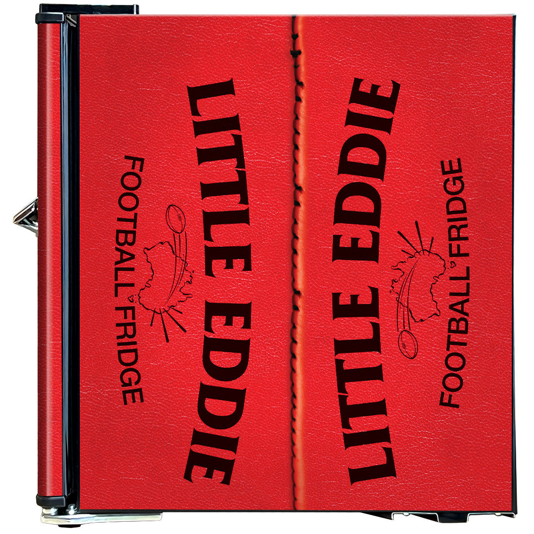 Retro Footy Design Vintage Mini Bar Fridge With Opener - Add Your Own Name - Model HUS-BC46B-FOOTY