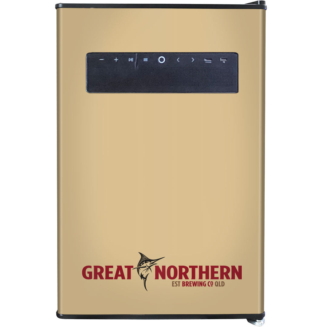 Schmick Great Northern Blue Tooth Speaker Disco Bar Fridge - Model BC70B-BTS-GOLD
