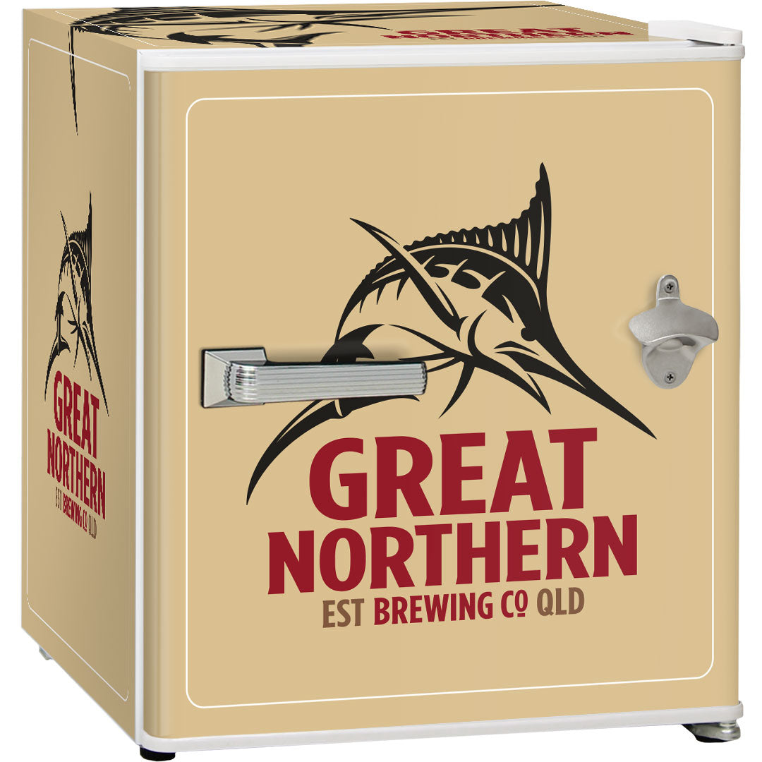 Great Northern Retro Mini Bar Fridge - Model BC46W-GNBC-GOLD