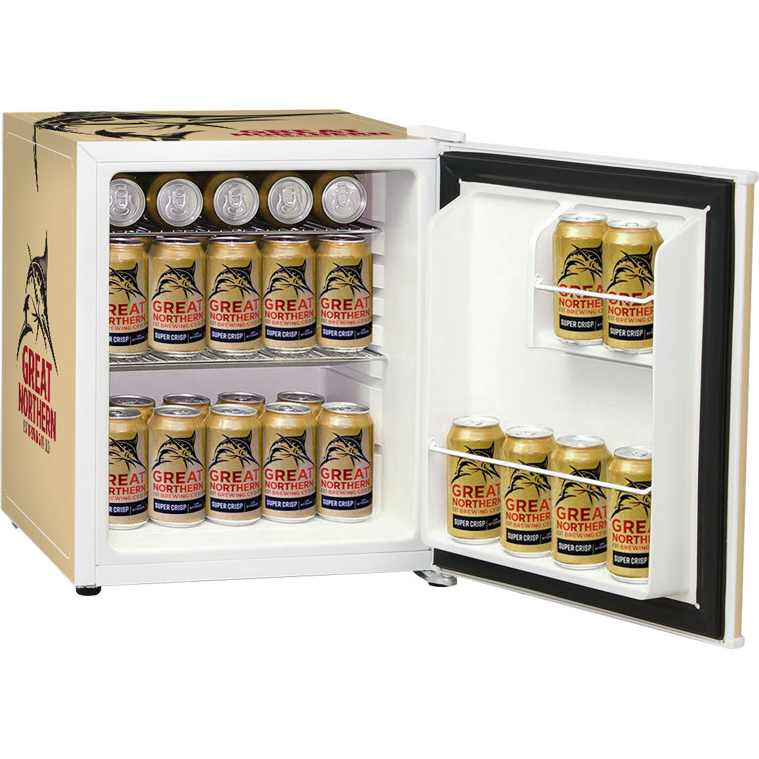 Great Northern Retro Mini Bar Fridge - Model BC46W-GNBC-GOLD