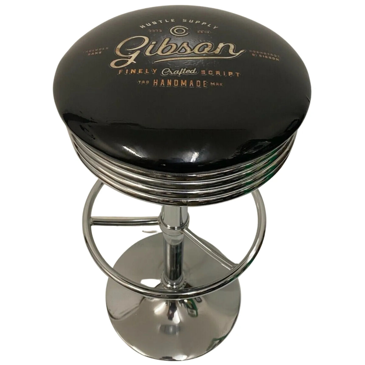 Gibson Stainless Steel Gas-Lift Adjustable Bar Stool