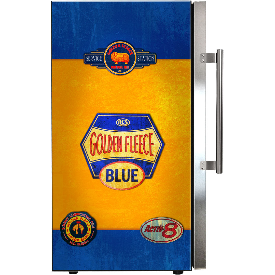 Golden Fleece 98L Bar Fridge With LED Strip Lights - HUS-SC88-FP-FLEECE