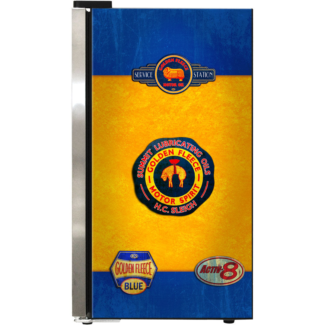 Golden Fleece 98L Bar Fridge With LED Strip Lights - HUS-SC88-FP-FLEECE