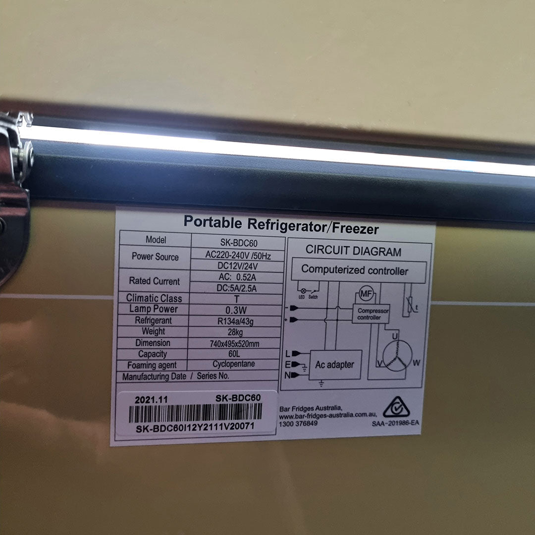 Great Northern - SK-BDC60-GNBC – Portable Camping Multi-Purpose Fridge Freezer – 60 Litres