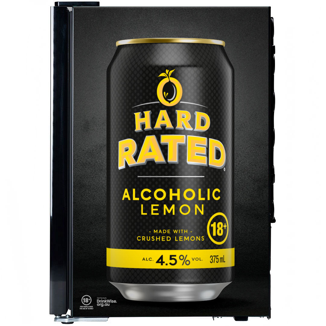 Hard Rated Branded Glass Door Bar Fridge With Cool Frosted Door Logo - Model SC70-B-HR