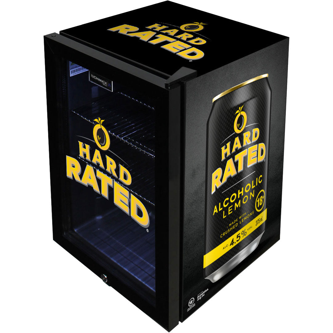 Hard Rated Branded Glass Door Bar Fridge With Cool Frosted Door Logo - Model SC70-B-HR