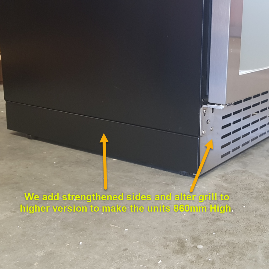 Schmick - JC132B – Under Bench Glass Door Bar Fridge – 132 Litres