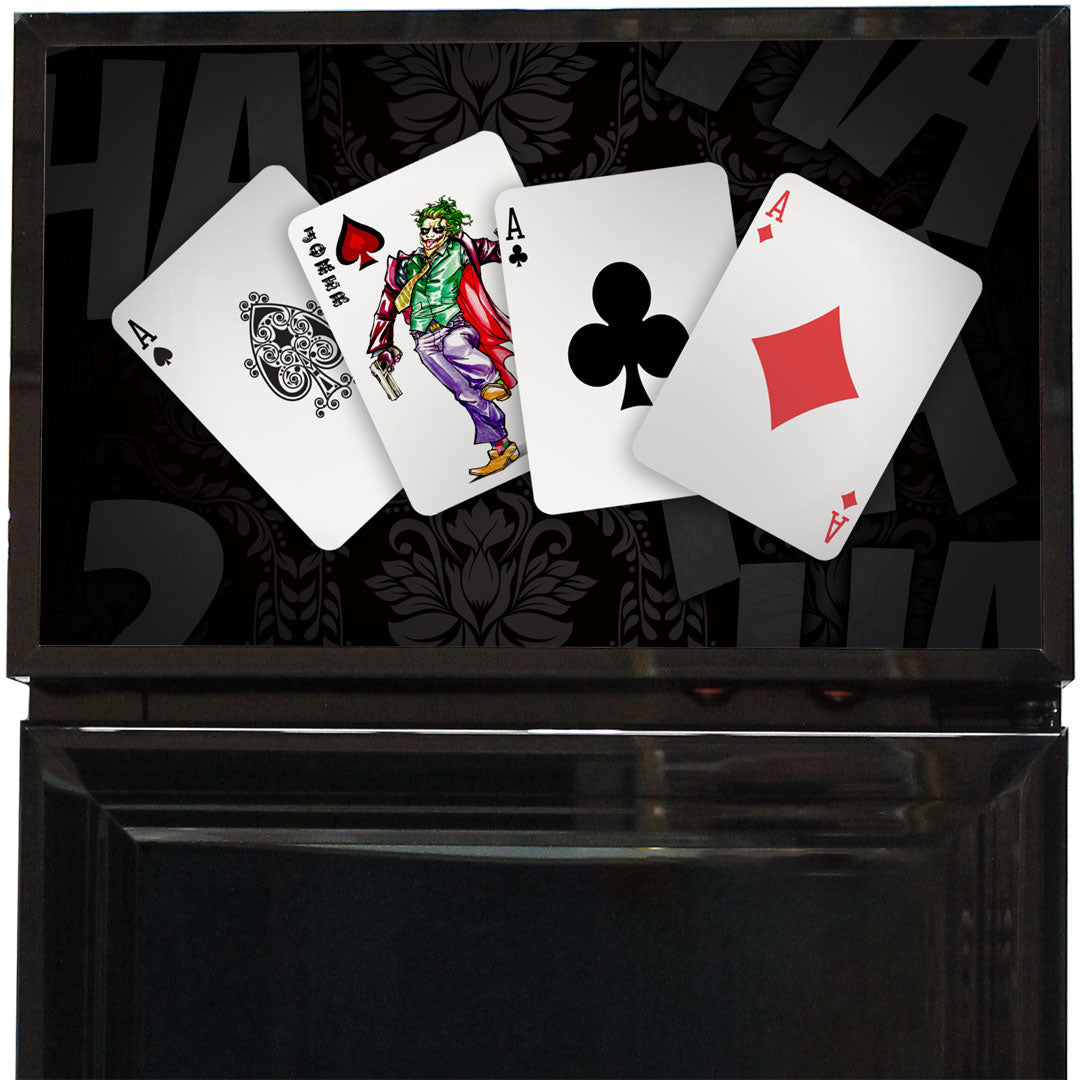 Joker Playing Cards Bar Fridge - 160 Litres - Poker Black Jack - SS-P160FA-JOKER