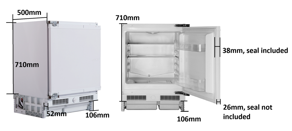 Schmick Integrated Under-Counter Built-In Fridge – 111L