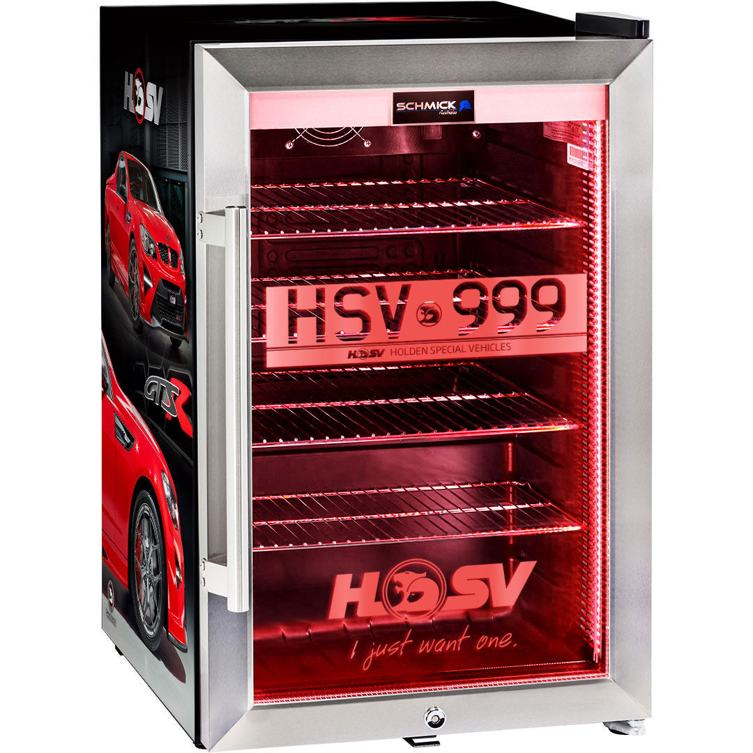 HSV GTSR Maloo branded bar fridge. Add Your Own Number Plate To Door! - HUS-SC70-SS-GTSR-MALOO