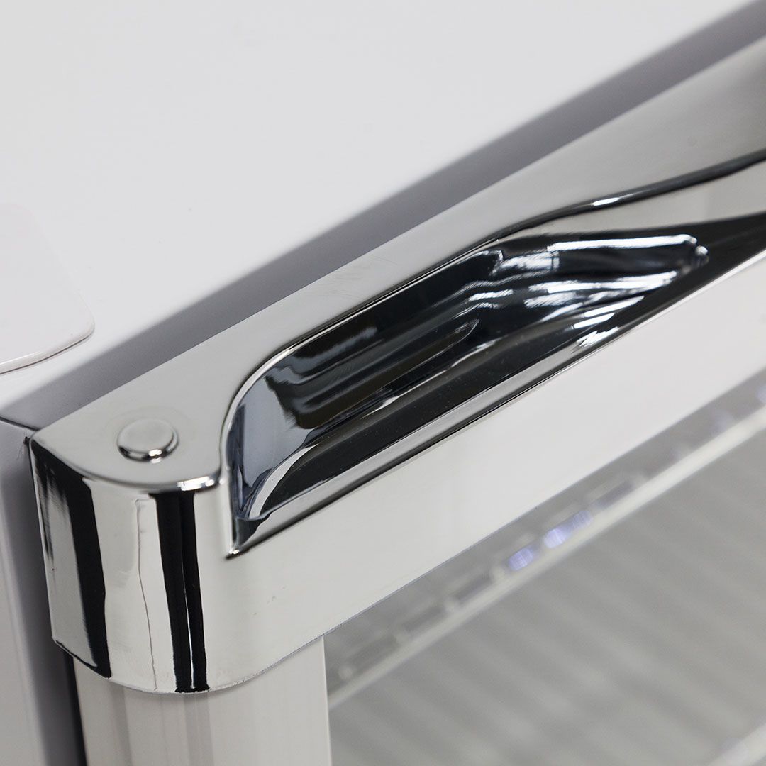 Schmick HUS-SC50WH bar fridge - glass door detail