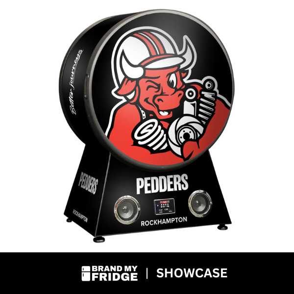 42 Litre Round Shaped Bar Fridge with Bluetooth & Speakers - Schmick RF-42 - Add Your Logo