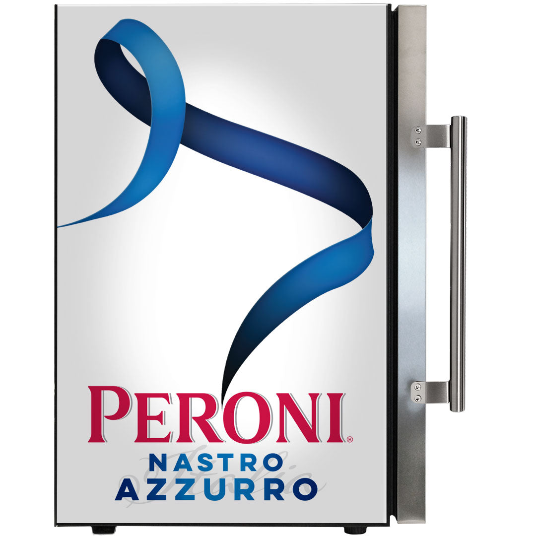 Schmick - SC70-SS-PERONI – Peroni Branded Bar Fridge with LED Strip Lights and Lock – 70 Litres