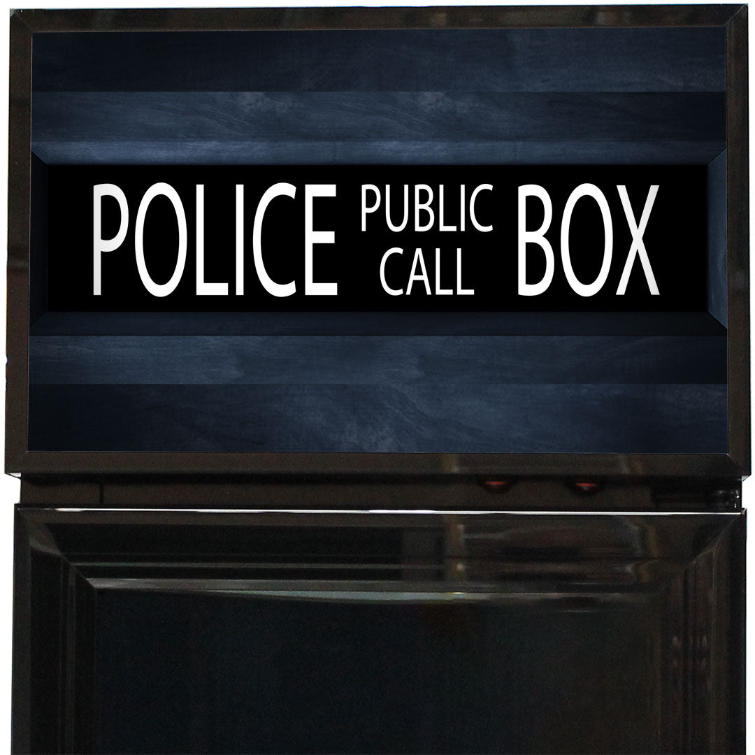 Police Box Skinny Upright Bar Fridge - SS-P160FA-PB