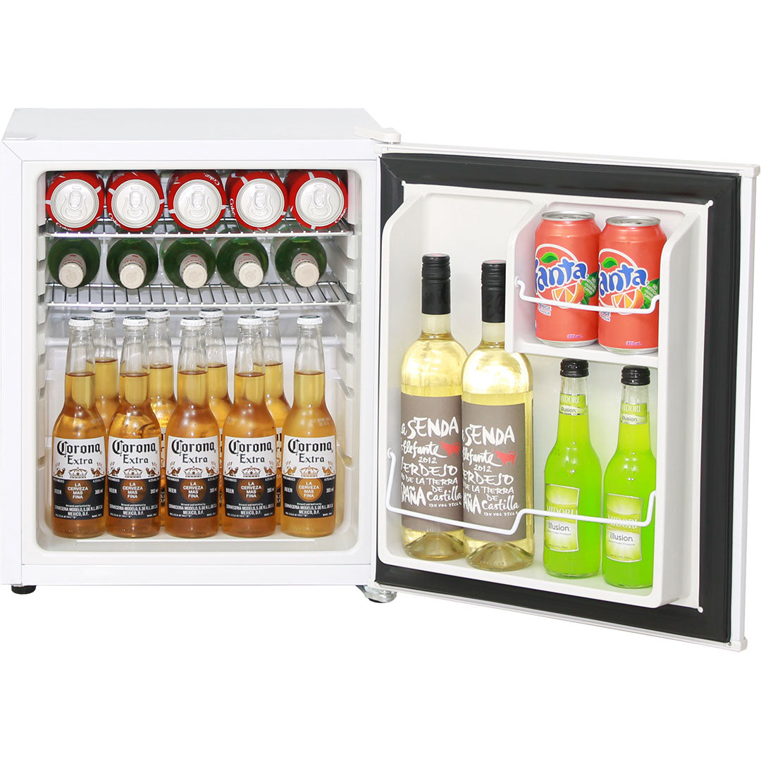 Retro White Vintage Mini Bar Fridge 46 Litre Schmick Brand With Opener - Model HUS-BC46W-RET