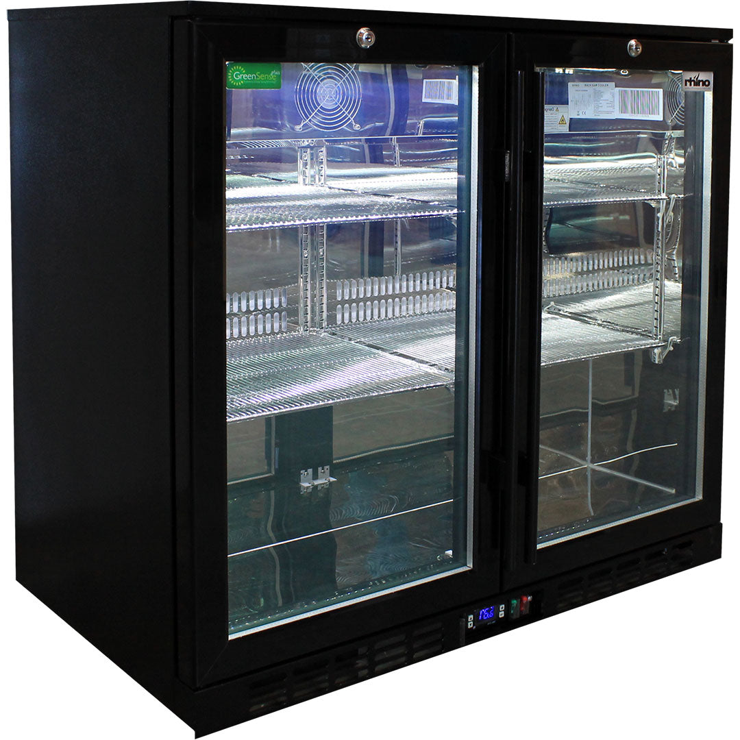 Rhino SG2H-NQ – 208L Night Club Commercial 2 Door Bar Fridge - 12 Colour Options