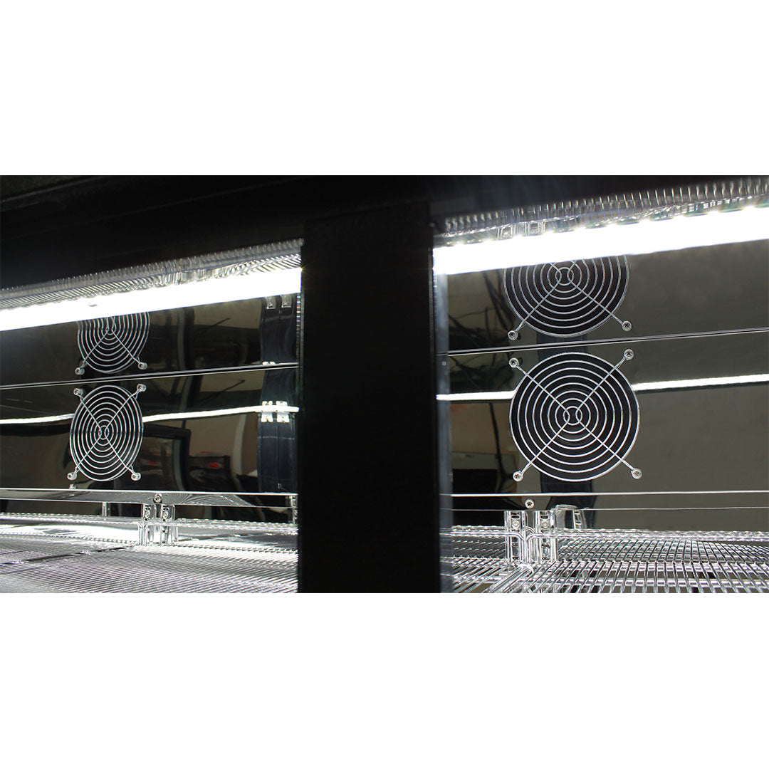 Rhino SG3H-B-HD | Heated Glass | Commercial 3 Door Bar Fridge | 330 Litres