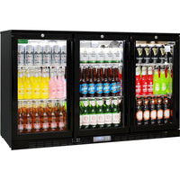 Rhino 330L Commercial 3 Door Bar Fridge – SG3H-B-HD