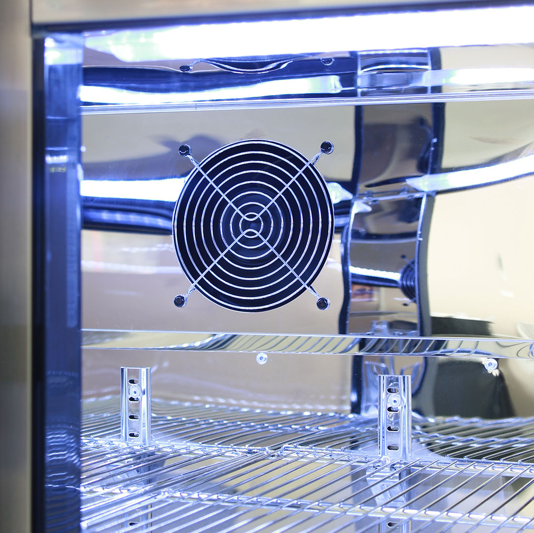 Rhino 208L Stainless Steel 2 Door Heated Glass Bar Fridge - King's Choice Winner - SG2H-HD