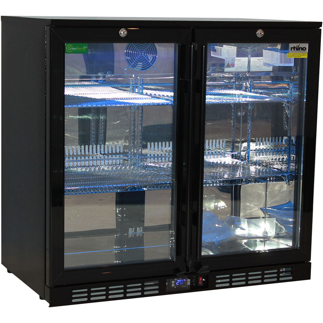 Rhino SG2H-NC – 208L Night Club Commercial 2 Door Bar Fridge - 12 Colour Options