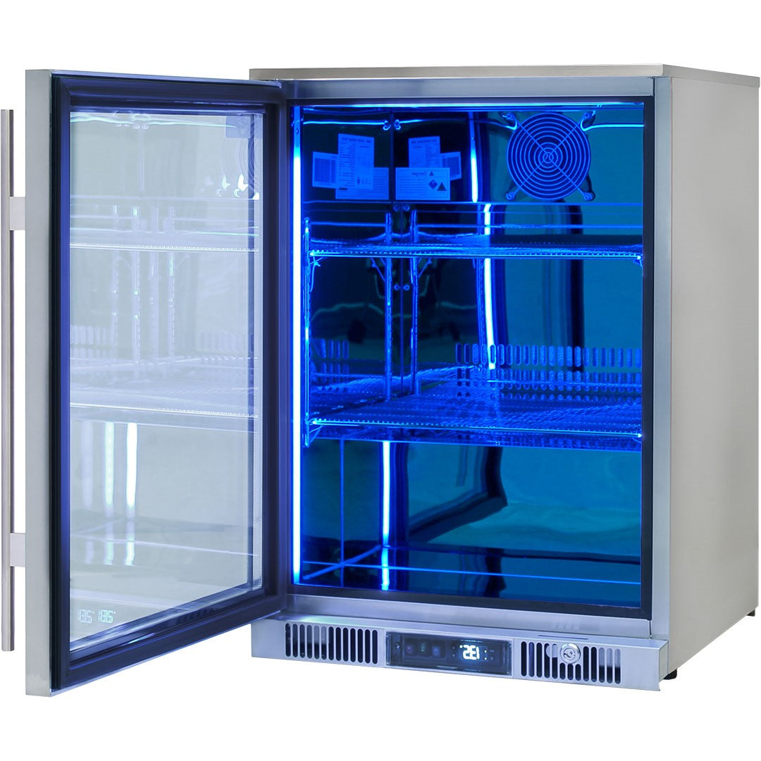Rhino ENV1L-SS - Best Outdoor Bar Fridge - Marine Grade 316 Stainless - Left Hinge - 148 Litres - King’s Choice Winner