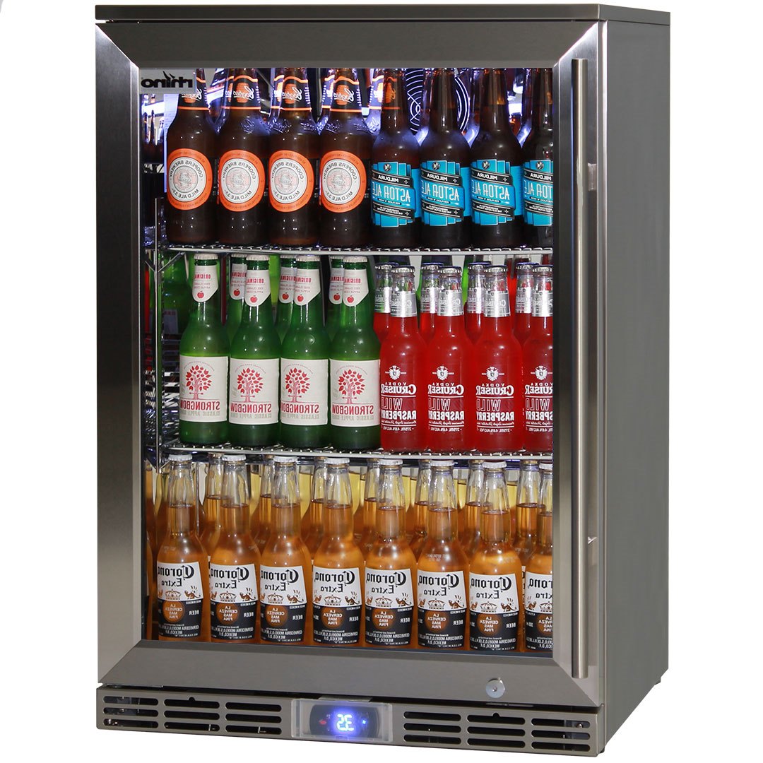 Rhino GSP1HL-SS bar fridge - front view