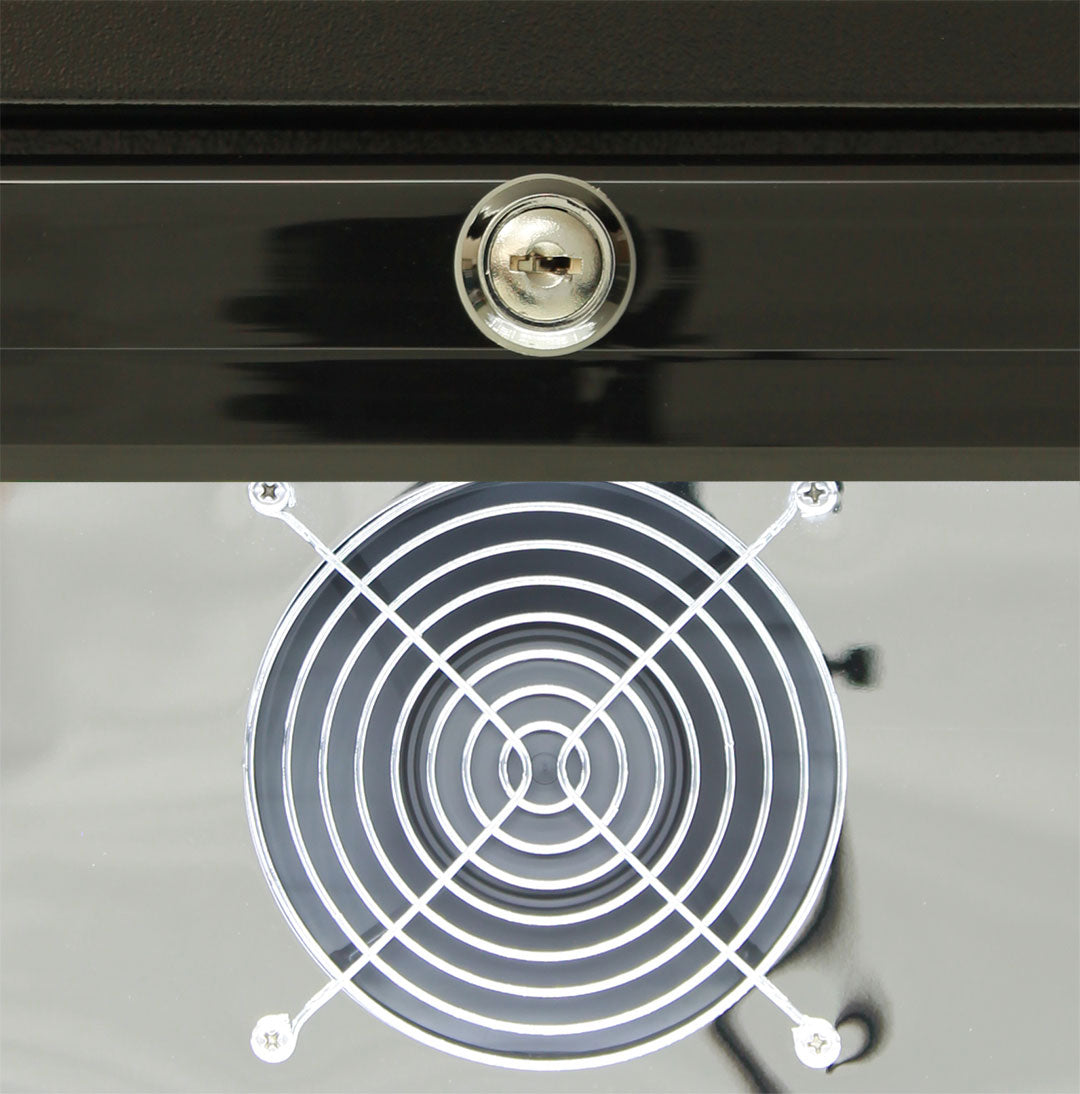 Rhino SG1L-B - Black Commercial Glass 1 Door Bar Fridge With Energy Efficient Parts And Operation