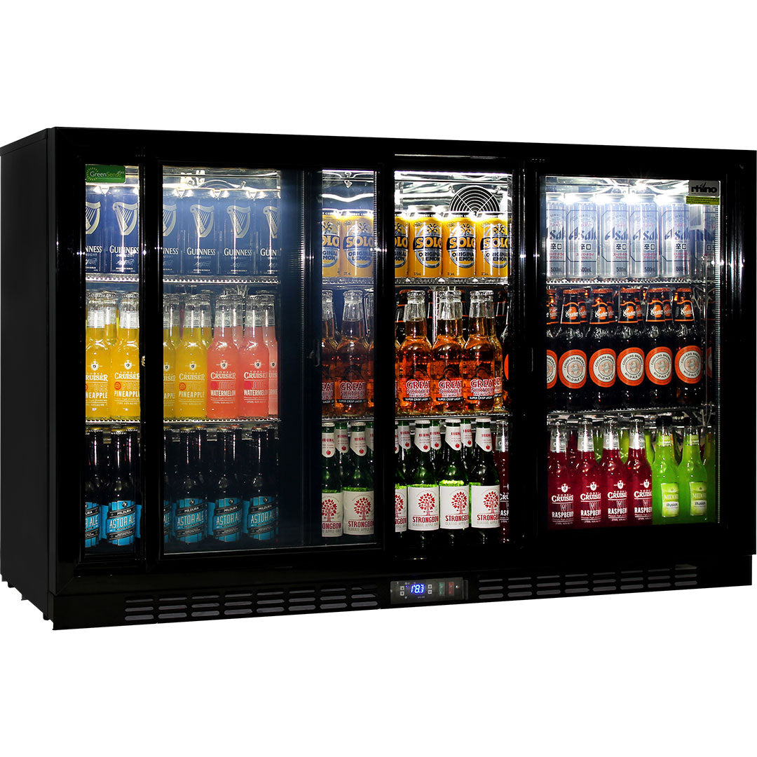 Rhino 330L Bar Fridge - 3 Sliding Doors - Commercial Grade - SG3S-B