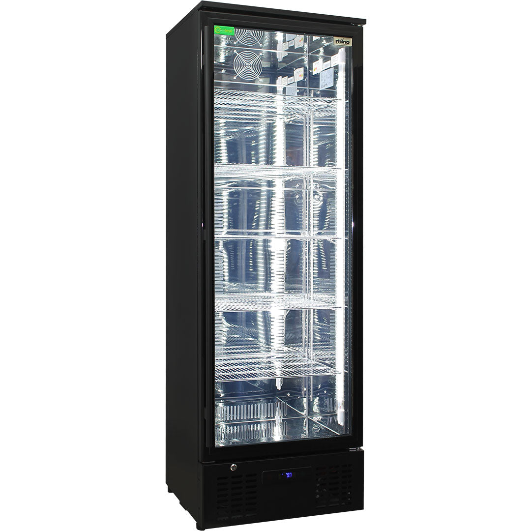 Rhino SGT1R-BS – 293L Commercial Upright Glass Door Drinks Fridge – 10 Star Rating