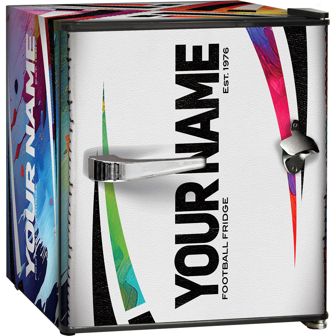 Schmick – BC46B-RET-RUGBY – Retro Rugby Vintage Mini Bar Fridge with Opener – 46 Litres