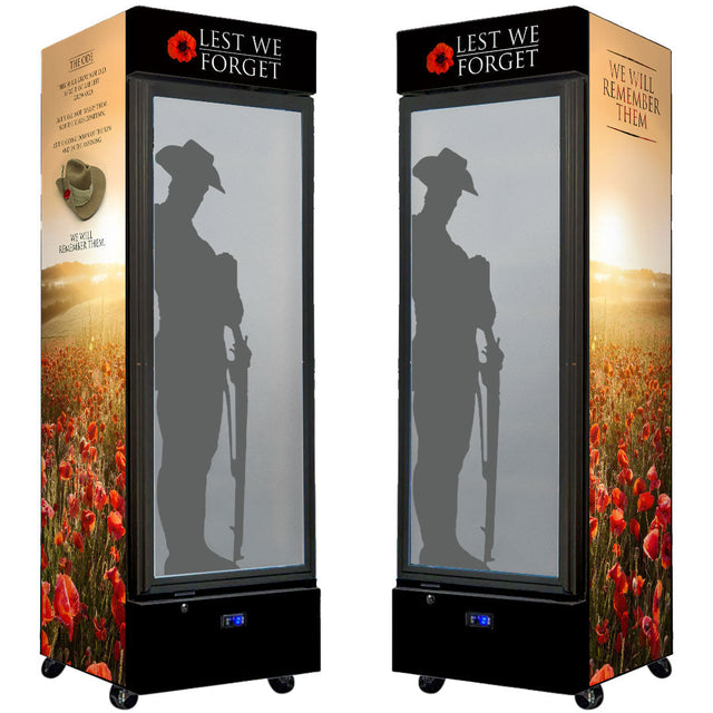 Lest We Forget Branded Bar Fridge – SC372B-LWF