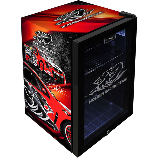 HRT Holden Racing Team Glass Door Bar Fridge With Cool Frosted Door Logo - Model SC70-B-HRT
