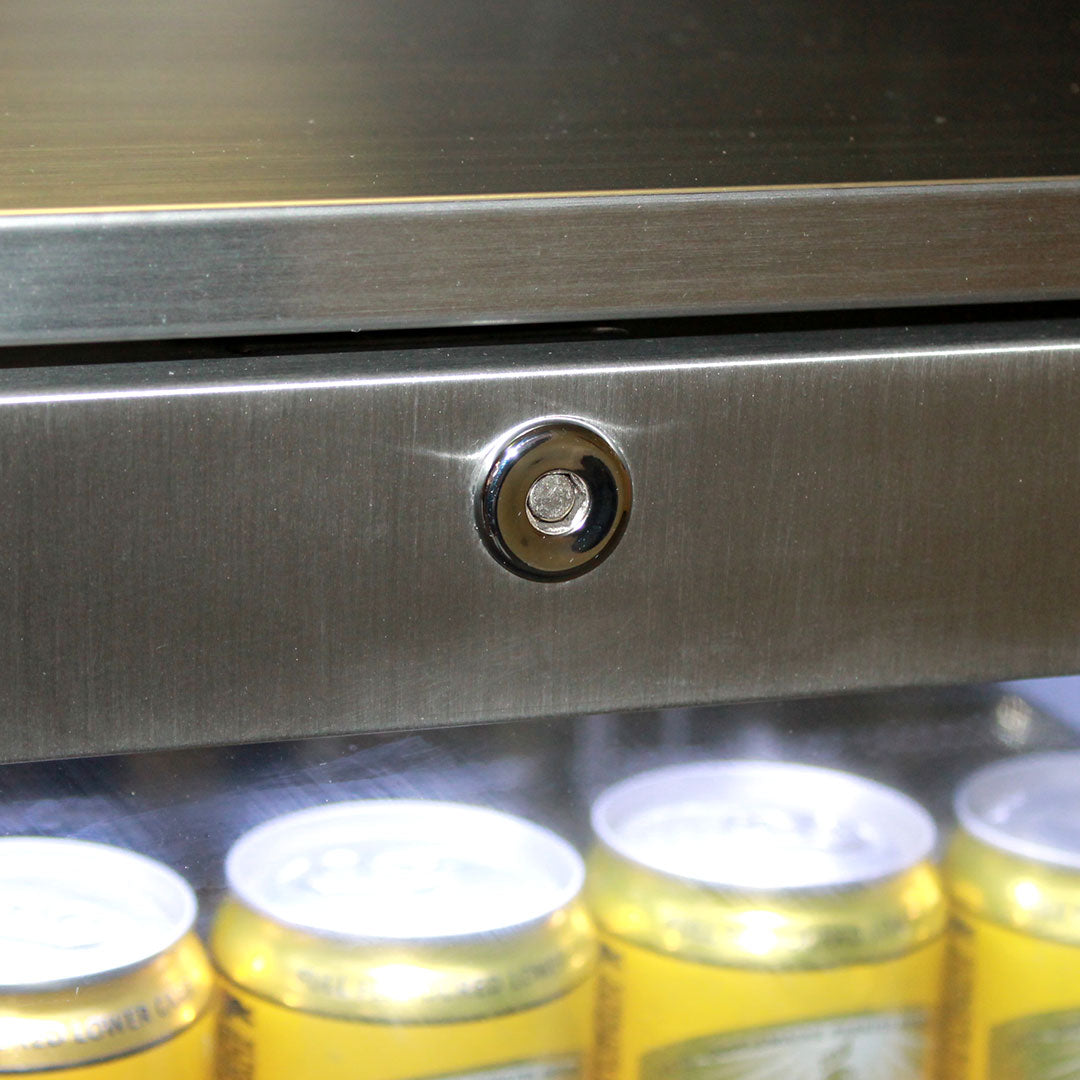 Rhino SG2H-SD - 208L Stainless Steel 2 Door Solid Bar Fridge - King's Choice Winner