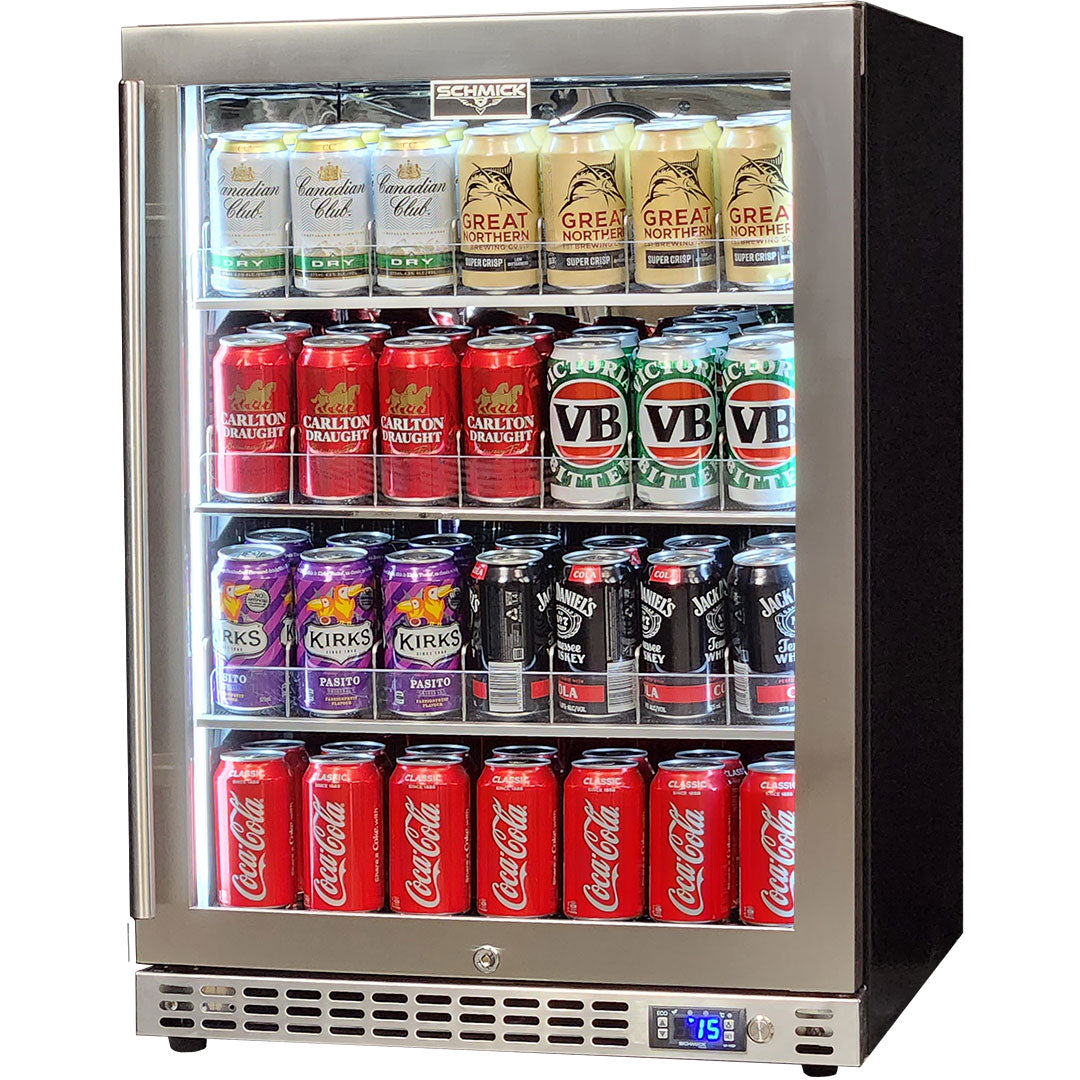 Schmick 164L Quiet Front Venting Bar Fridge - Gravity Roller Shelf - SK156R-RS