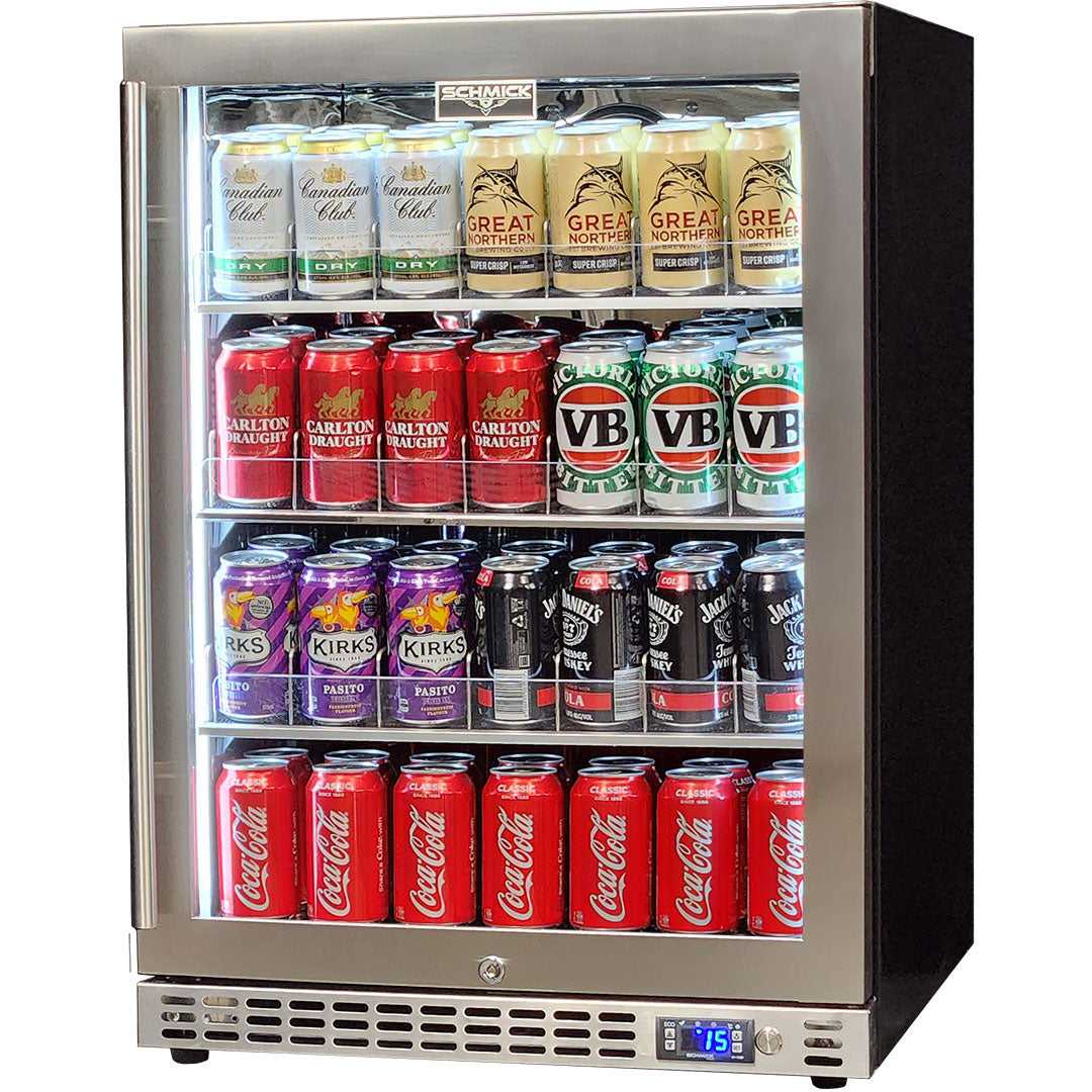 Schmick 164L Quiet Under-Bench Bar Fridge with Gravity Roller - SK156R-RS