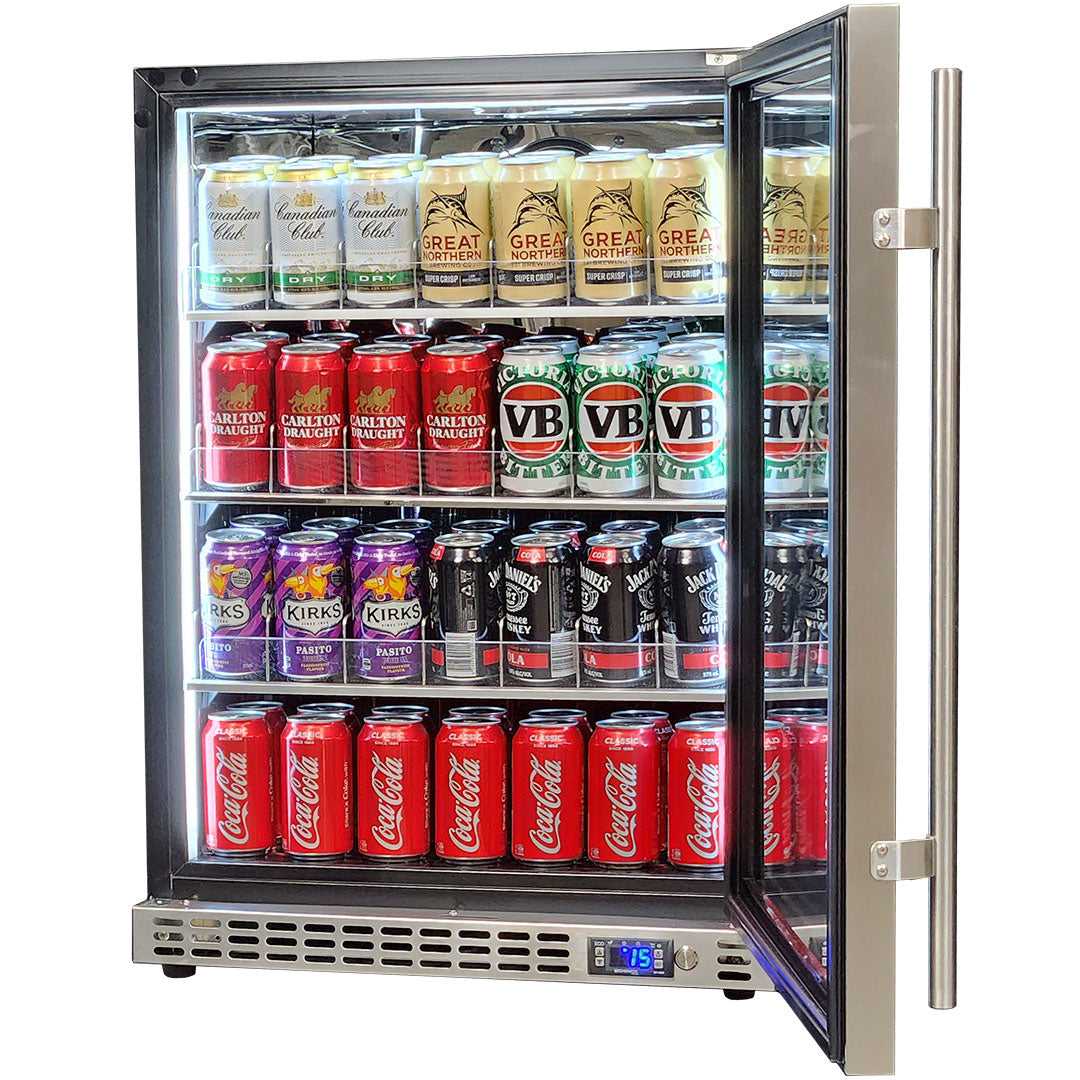 Schmick 164L Quiet Under-Bench Bar Fridge with Gravity Roller - SK156R-RS