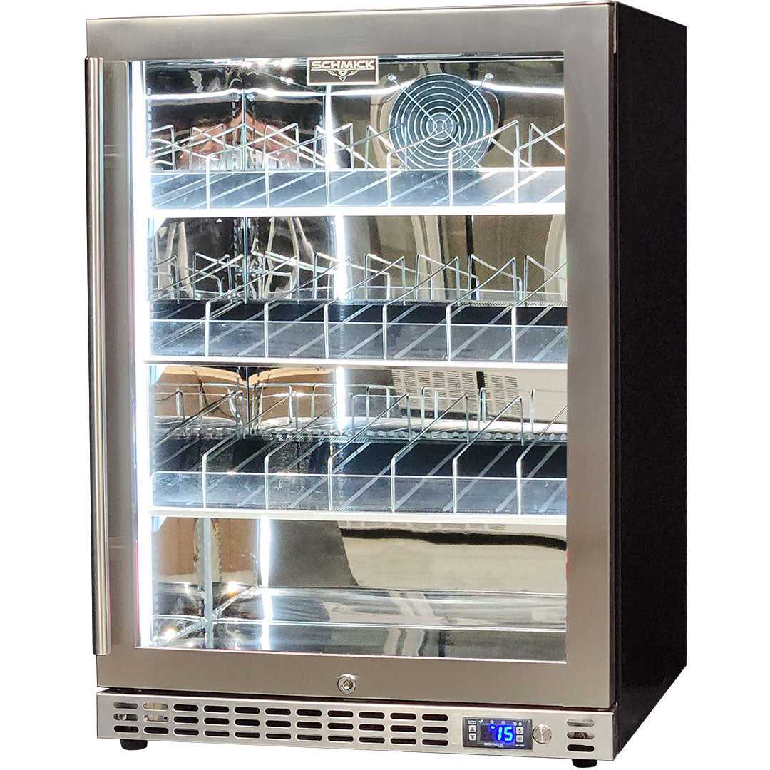 Schmick 164L Quiet Under-Bench Bar Fridge with Gravity Roller - SK156R-RS