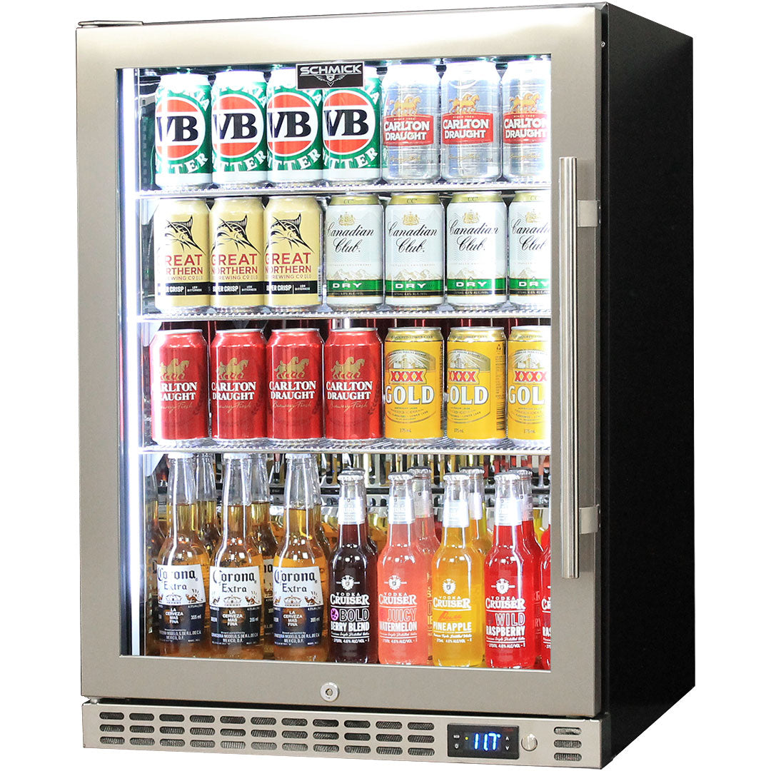 Schmick SK156L-SS bar fridge - front view