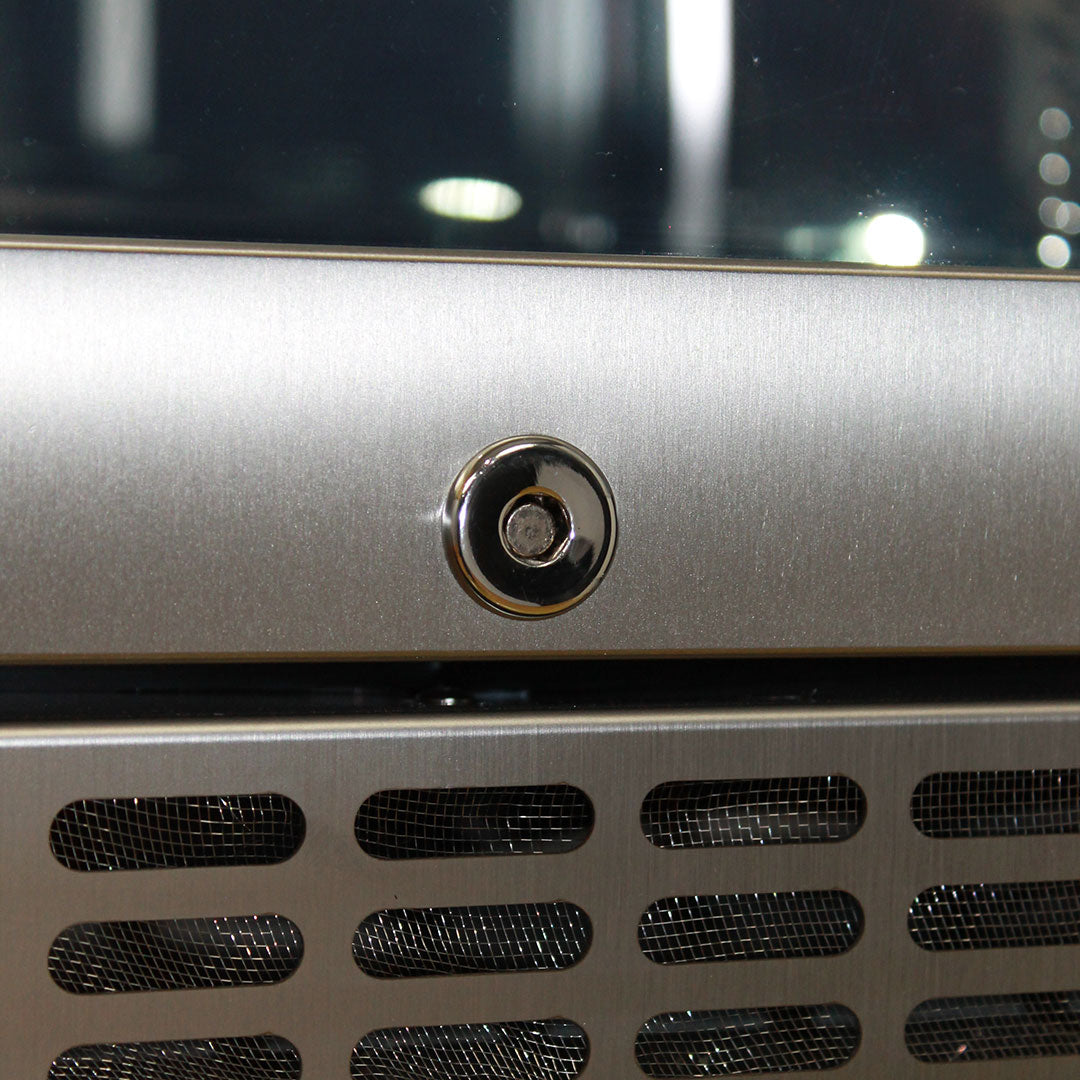 Under-Bench Bar Fridge | Heated Glass | Matte Black | Left Hinge | Silent Operation | Schmick SK126L-HD